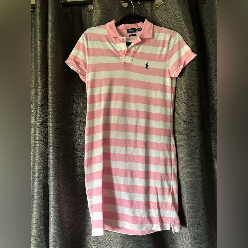 Pink and white Polo Ralph Lauren dress size xs
